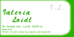 valeria loidl business card