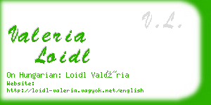 valeria loidl business card